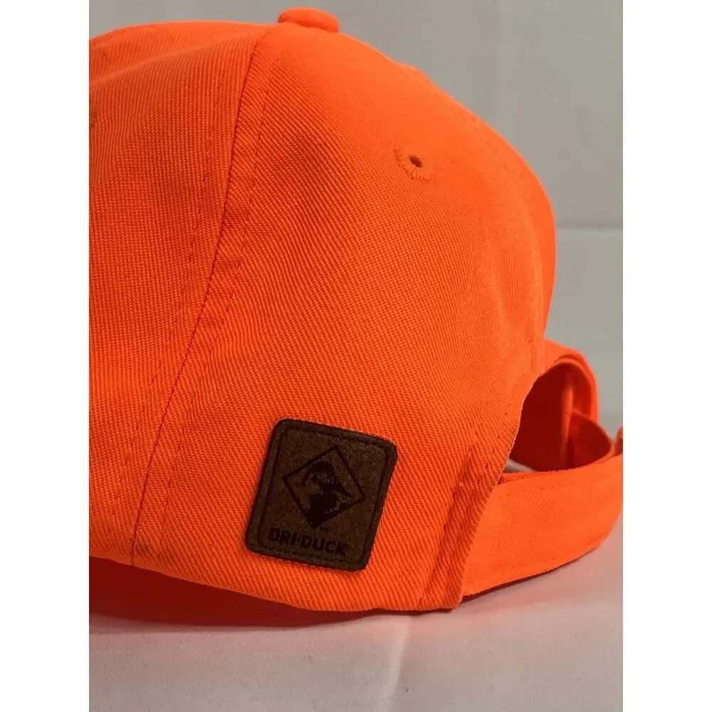 DRI DUCK Wildlife Series Hat Blaze Orange Deer Embroidered Strapback Adjustable